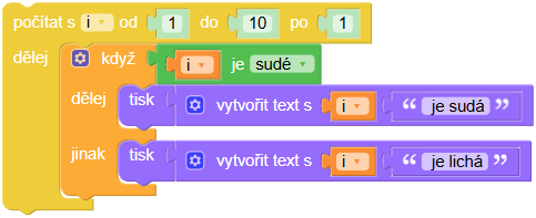 Sudá a lichá příklad Sudá a lichá příklad