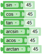 funkce sin, cos, tan, asin, acos, atan funkce sin, cos, tan, asin, acos, atan